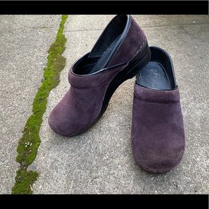 Purple Suede Dansko Clogs